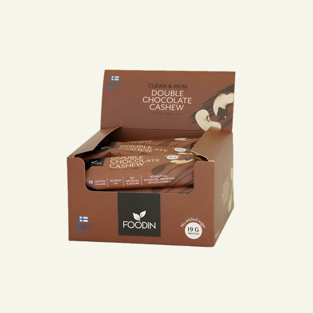 Clean & Real próteinstykki Double Chocolate Cashew