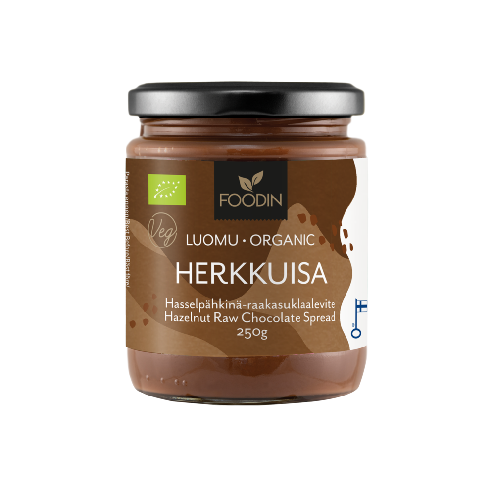 Herkkuisa heslihnetu- og kakósmyrja 250g frá FOODIN