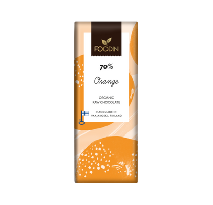 RAW súkkulaði Appelsína 70% 40g frá FOODIN