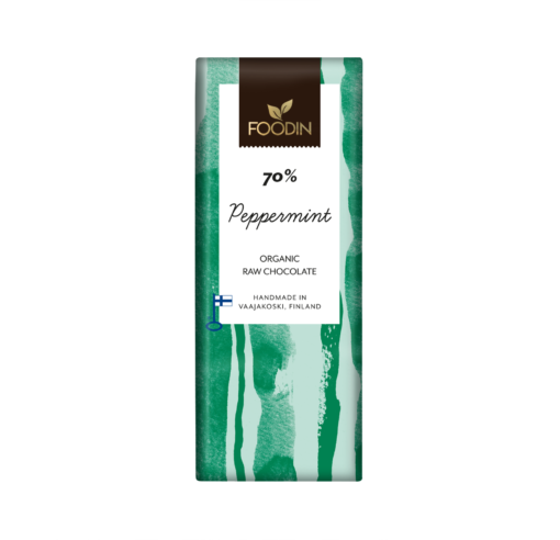 RAW súkkulaði Piparmynta 70% 40g frá FOODIN