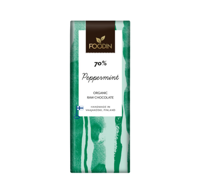 RAW súkkulaði Piparmynta 70% 40g frá FOODIN