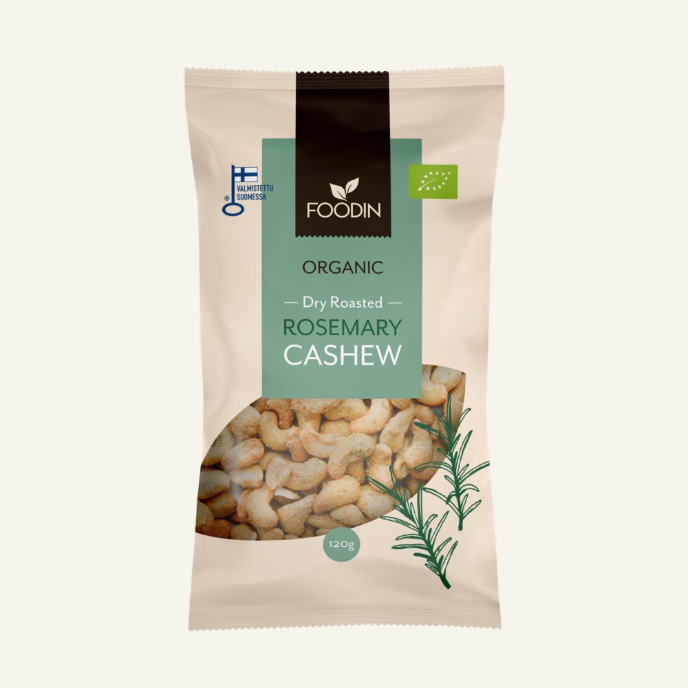 Ristaðar cashew hnetur rósmarín 120g