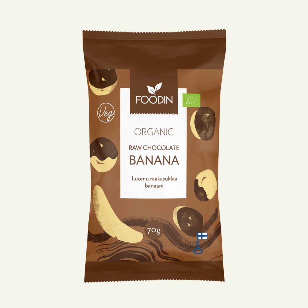 RAW súkkulaðihúðaður banani