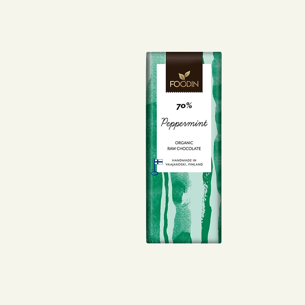 RAW súkkulaði Piparmynta 70% 40g frá FOODIN